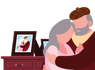 happy grandparents day flat design