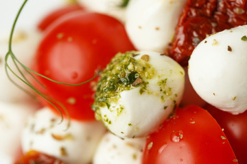 Greek salad on a white background