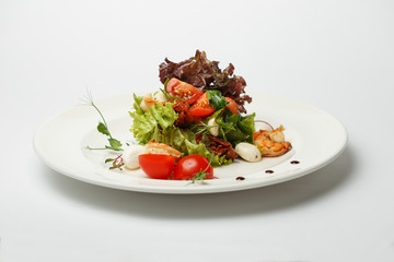 Greek salad with a sea food