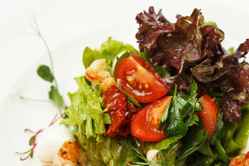 Greek salad with a sea food