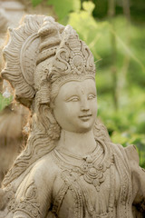 Old Sculpture of goddess durga made from plaster of Paris