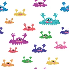 Printed roller blinds Monsters seamless pattern with monsters halloween