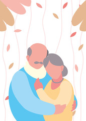 happy grandparents day flat design