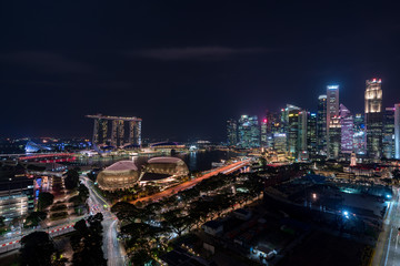 Fototapeta premium Singapore Skyline at magic hour