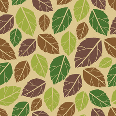 Seamless Pattern Vintage leaf, Vector illustration