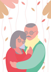 happy grandparents day flat design
