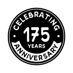 175 years anniversary logo template. Vector and illustration.