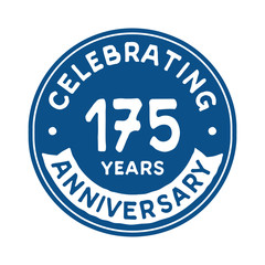 175 years anniversary logo template. Vector and illustration.