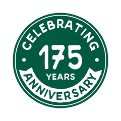 175 years anniversary logo template. Vector and illustration.