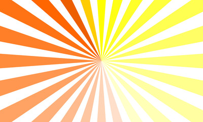 Orange and yellow color shade abstract sunburst pattern background.