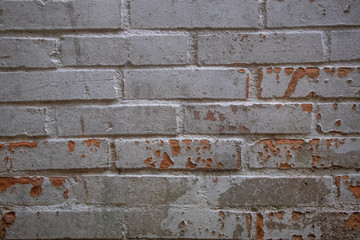 texture of old red brick wll
