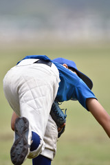 少年野球の男の子