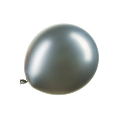 Single chrome silver helium balloon, element of decorations