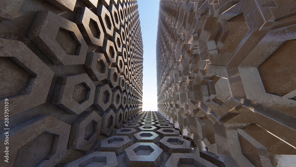 Poster abstrack background 3d model rendering