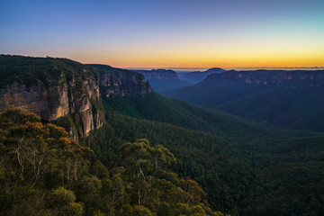 blue hour at govetts leap lookout, blue mountains, australia 38