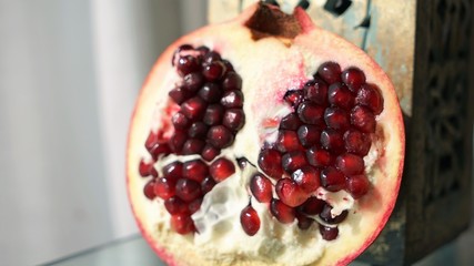 pomegranate on a wooden background