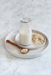 Vegan oat milk, non dairy alternative milk