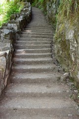 Obraz premium Silver Falls Trail stairs