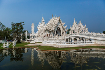 Chiang Rai,Thailand - the unique Buddhism Temple's building in Chiang Mai,Thailand named " Wat Rong Khun".