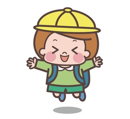 小学生　一年生　男の子　ジャンプ