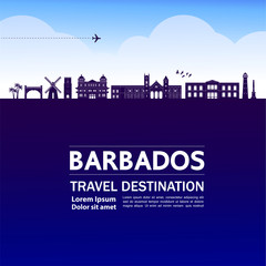 Barbados travel destination grand vector illustration.