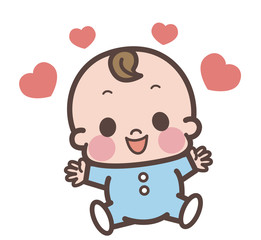 赤ちゃん　笑顔　嬉しい