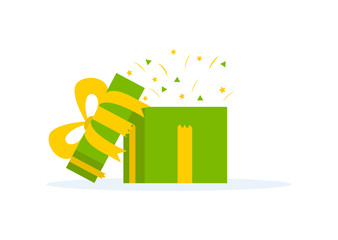 Obraz premium Surprise gift, vector illustration