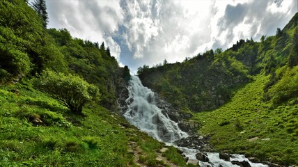 Balea waterfall from Fagaras mountains