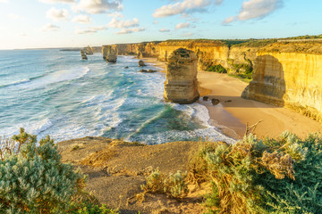twelve apostles at sunset,great ocean road at port campbell, australia 45