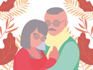 happy grandparents day flat design