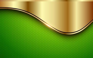 Abstract business background green and gold