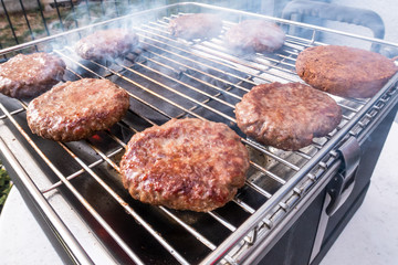 Rauch Grill Burger grillen