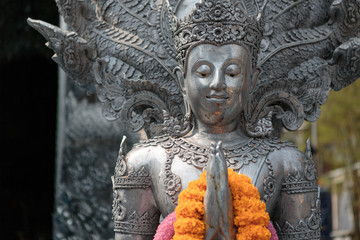 Wat Sri Suphan Temple, known as the Silver Temple, in Chiang Mai. Was built and decorated by silver handicraftsmen in 12 years.
