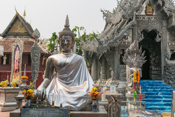 Wat Sri Suphan Temple, known as the Silver Temple, in Chiang Mai. Was built and decorated by silver handicraftsmen in 12 years.