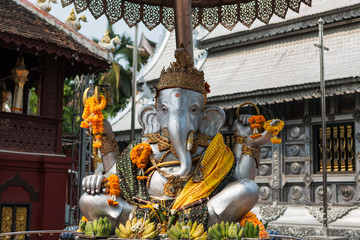 Wat Sri Suphan Temple, known as the Silver Temple, in Chiang Mai. Was built and decorated by silver handicraftsmen in 12 years.