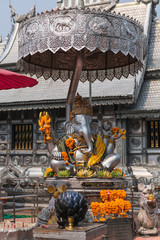 Wat Sri Suphan Temple, known as the Silver Temple, in Chiang Mai. Was built and decorated by silver handicraftsmen in 12 years.