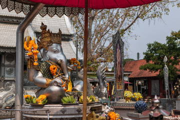 Wat Sri Suphan Temple, known as the Silver Temple, in Chiang Mai. Was built and decorated by silver handicraftsmen in 12 years.