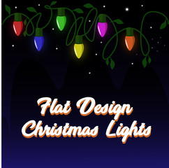 Flat Design Christmast Light
