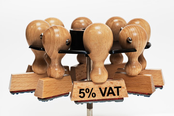 stamp 5 percent VAT