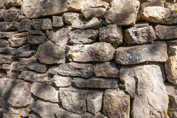 Natur Steinwand gestapelte Steine Stones