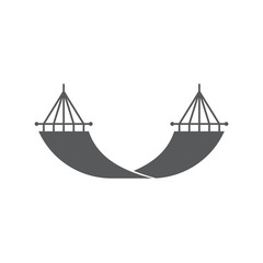 Sleep hammock vector icon symbol isolated on white background