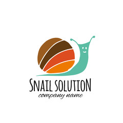 Funny snail logo for your design