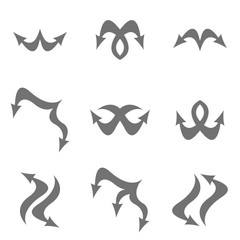 Fototapeta premium Concept arrows for web design and mobile apps. Interface. Abstract arrow icon. Set of vector flat arrows. 