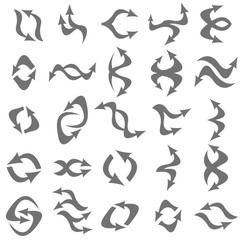 Obraz premium Concept arrows for web design and mobile apps. Interface. Abstract arrow icon. Set of vector flat arrows. 