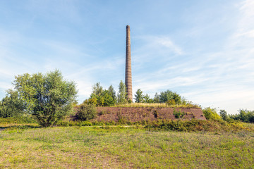 Old brick factory on the floodplains of the Dutch river Waal