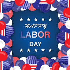 Fototapeta premium Labor day usa advertising concept vector