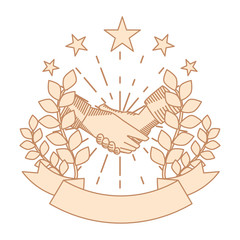 handshake icon flat design image