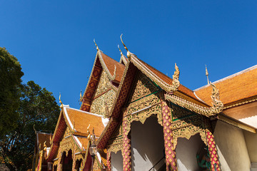 Wat Phra That Doi Suthep, the temple in Chiang Mai, Popular historical temple in Thailand.