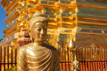 Wat Phra That Doi Suthep, the temple in Chiang Mai, Popular historical temple in Thailand.
