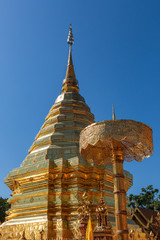 Wat Phra That Doi Suthep, the temple in Chiang Mai, Popular historical temple in Thailand.